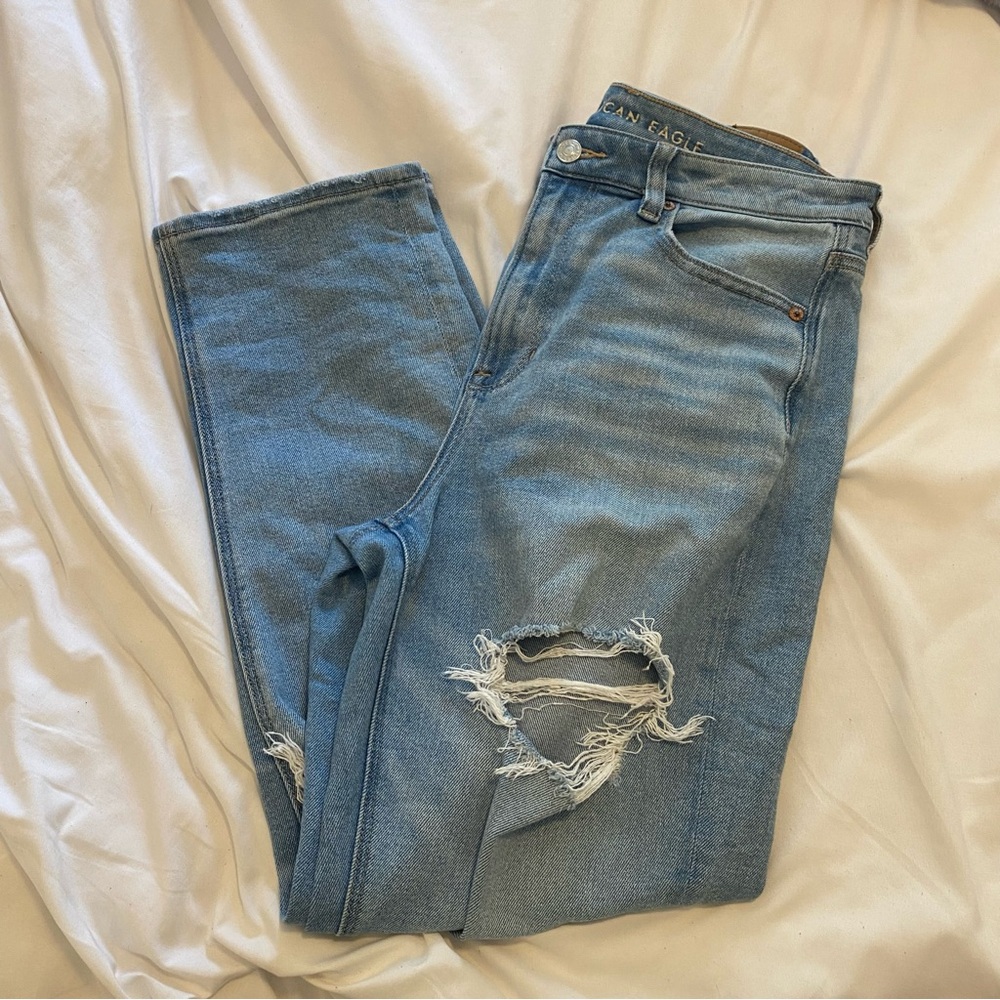 AEO Mom Straight Jeans